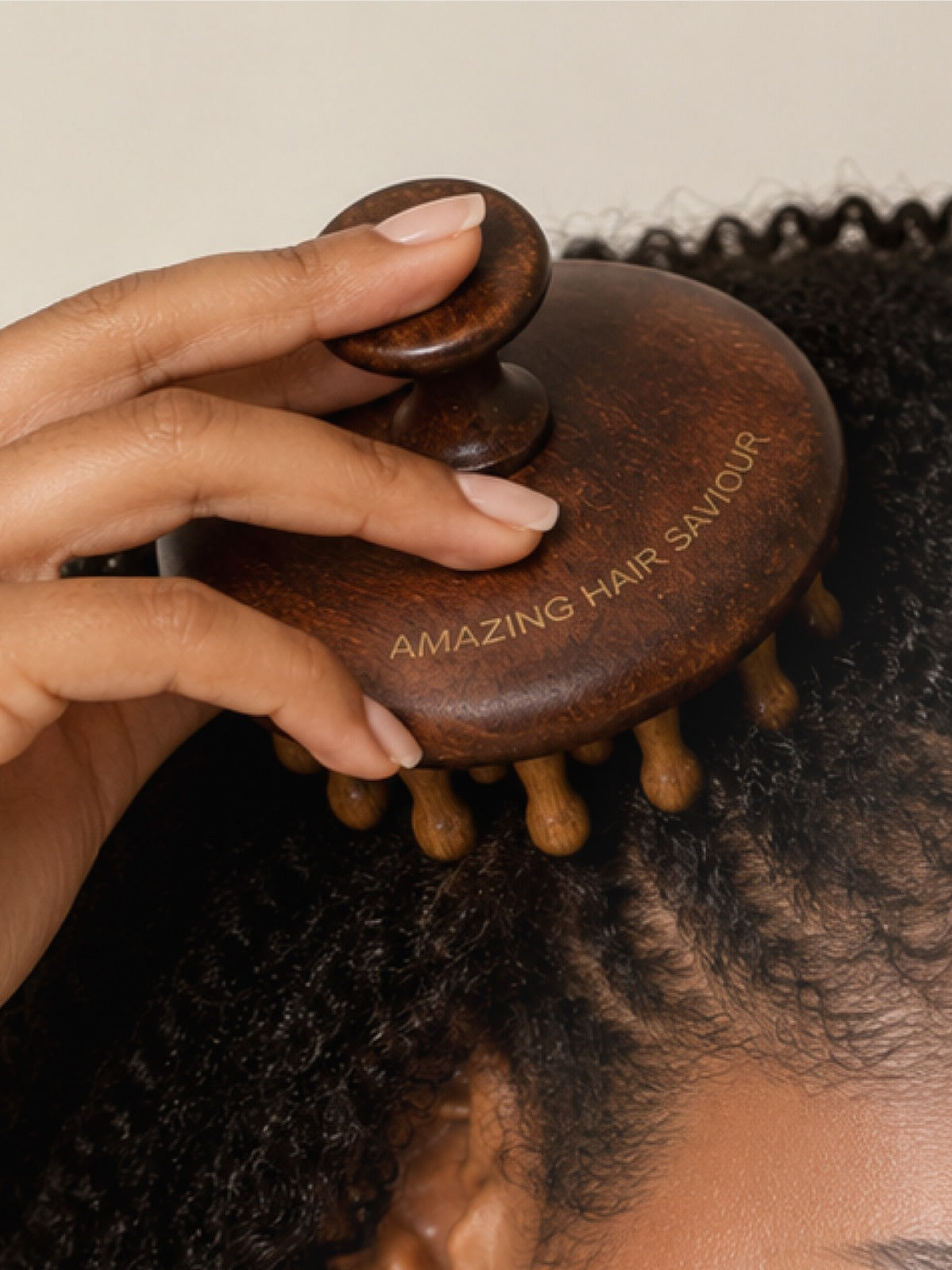 HANDMADE BAMBOO WOODEN SCALP MASSAGER