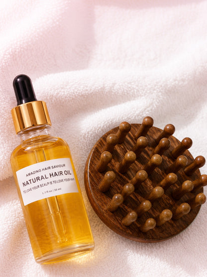 HANDMADE BAMBOO WOODEN SCALP MASSAGER