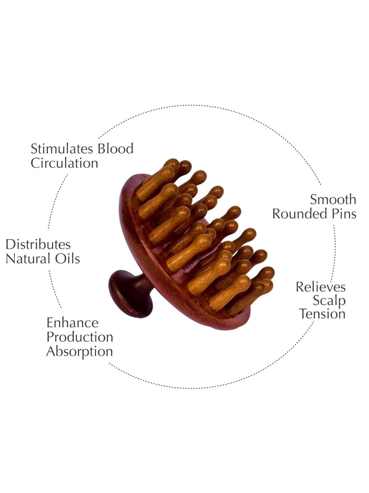 HANDMADE BAMBOO WOODEN SCALP MASSAGER